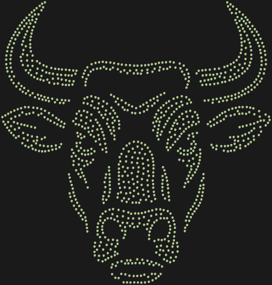 Трафарет Бык — RHT_BULL1_SS10_CRYSTAL_AB