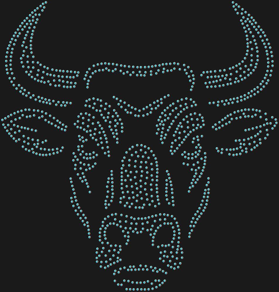 Трафарет Бык — RHT_BULL1_SS12_CRYSTAL_AB_DMC