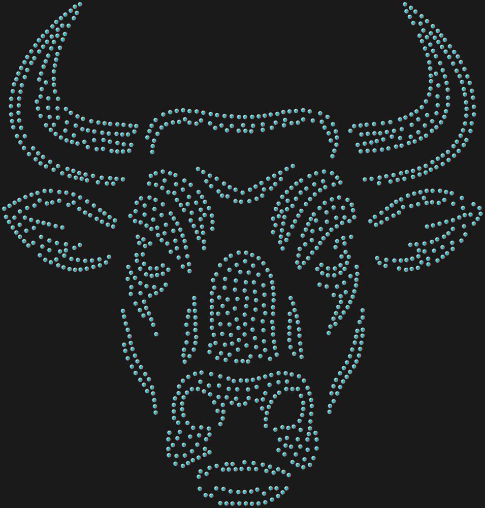 Трафарет Бык — RHT_BULL1_SS16_CRYSTAL_AB_DMC