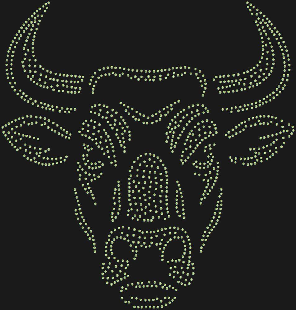 Трафарет Бык — RHT_BULL1_SS6_CRYSTAL_AB