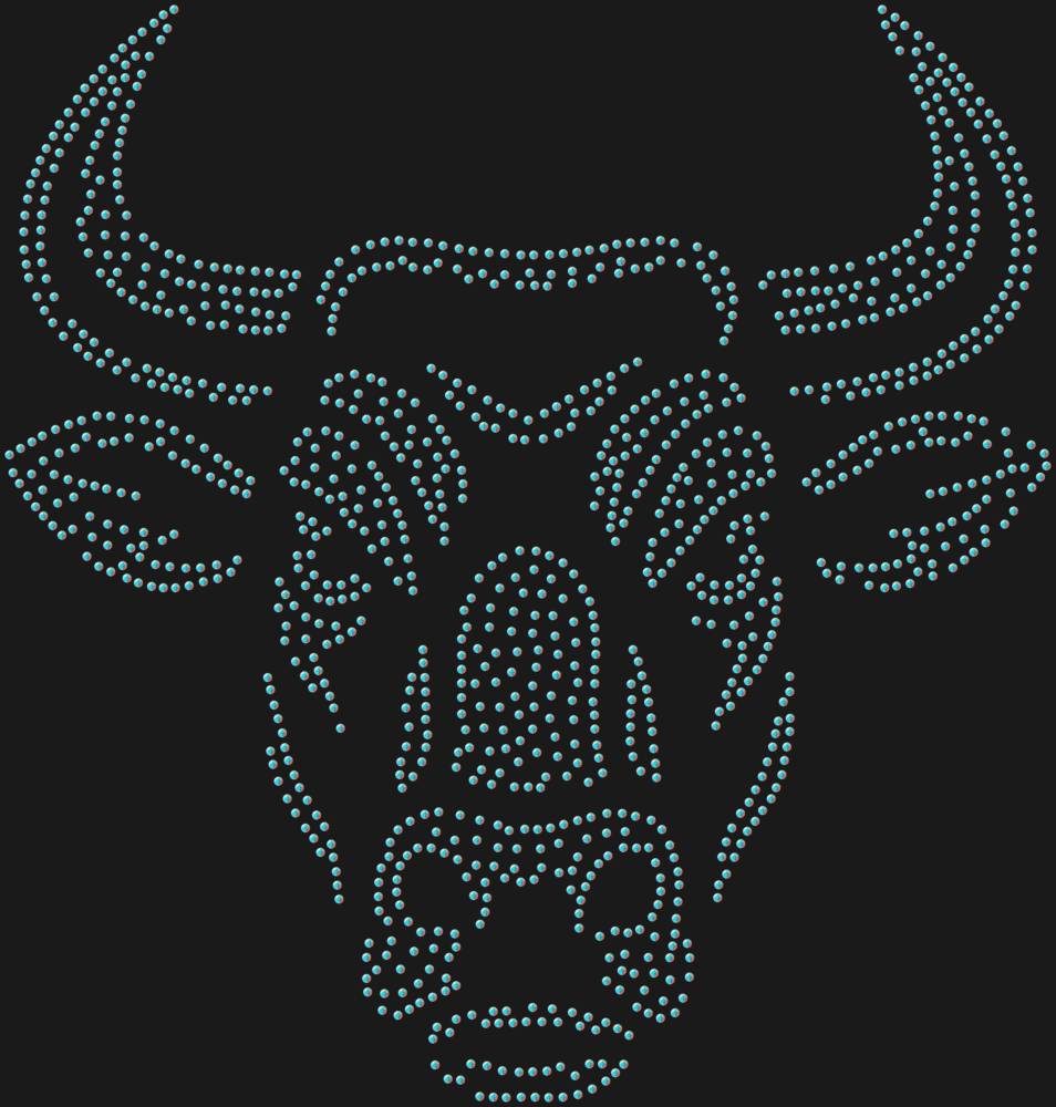 Трафарет Бык — RHT_BULL1_SS6_CRYSTAL_AB_DMC