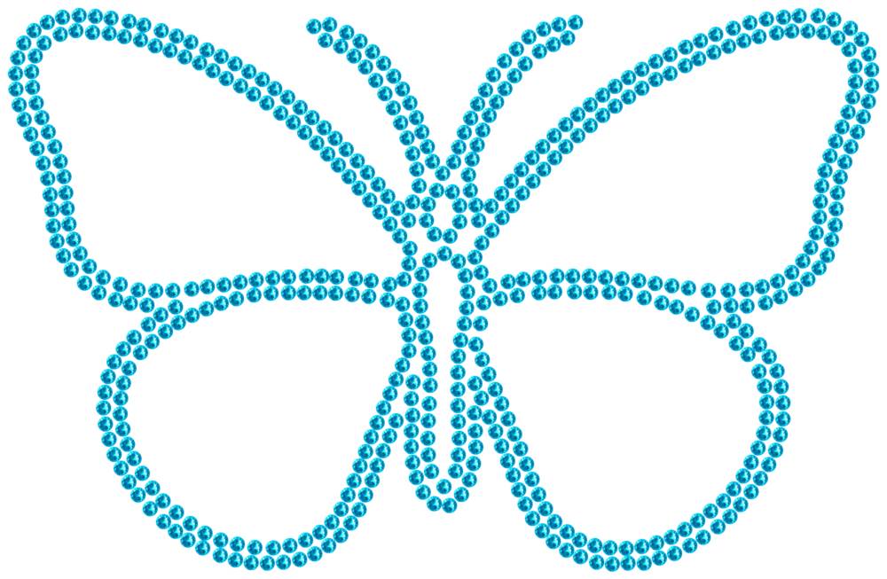 Трафарет Бабочка — RHT_BUTTERFLY1_SS10_AQUAMARINE