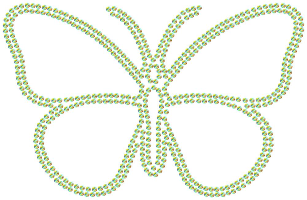 Трафарет Бабочка — RHT_BUTTERFLY1_SS10_CRYSTAL_AB