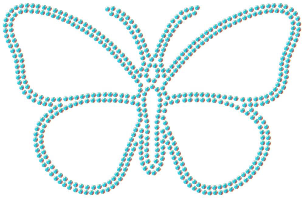 Трафарет Бабочка — RHT_BUTTERFLY1_SS10_CRYSTAL_AB_DMC