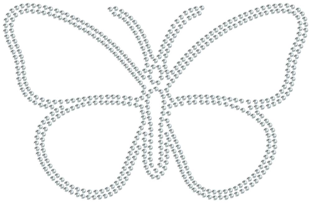 Трафарет Бабочка — RHT_BUTTERFLY1_SS10_CRYSTAL_CLEAR