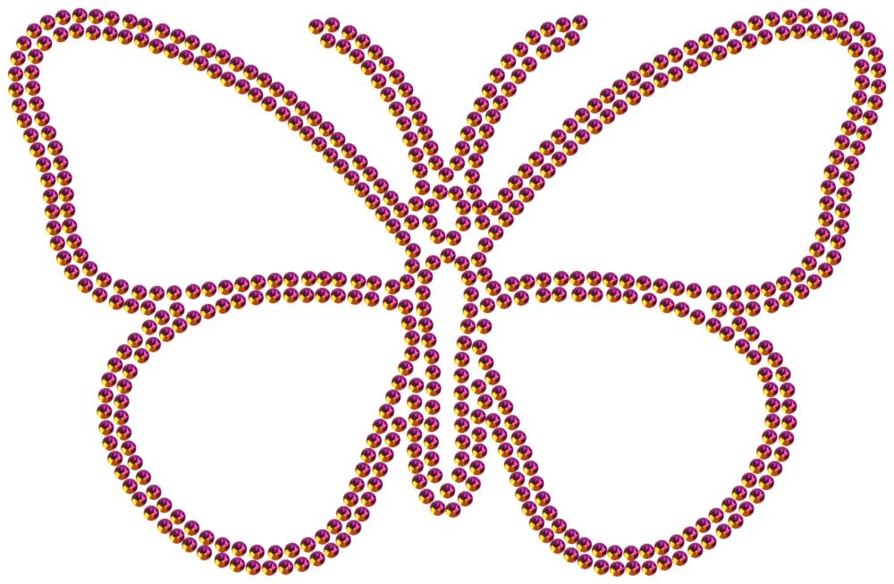 Трафарет Бабочка — RHT_BUTTERFLY1_SS10_RAINBOW