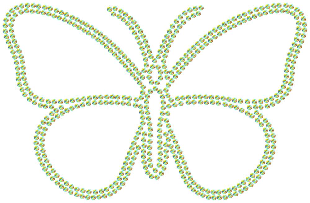 Трафарет Бабочка — RHT_BUTTERFLY1_SS12_CRYSTAL_AB
