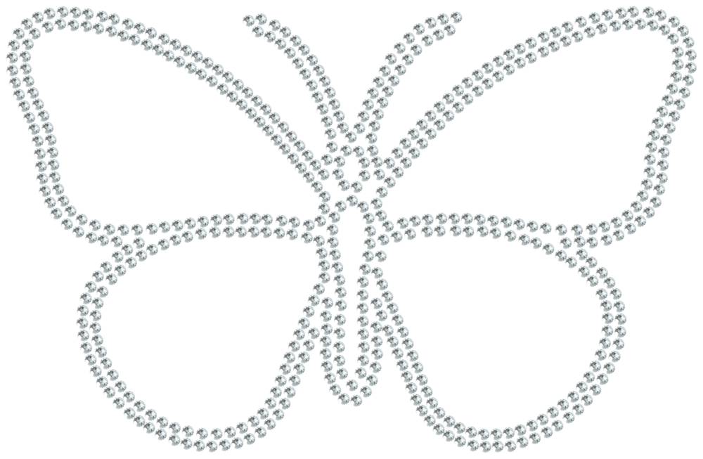 Трафарет Бабочка — RHT_BUTTERFLY1_SS12_CRYSTAL_CLEAR