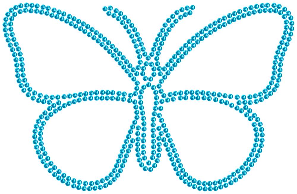 Трафарет Бабочка — RHT_BUTTERFLY1_SS16_AQUAMARINE