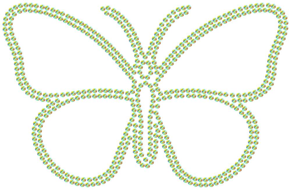 Трафарет Бабочка — RHT_BUTTERFLY1_SS16_CRYSTAL_AB