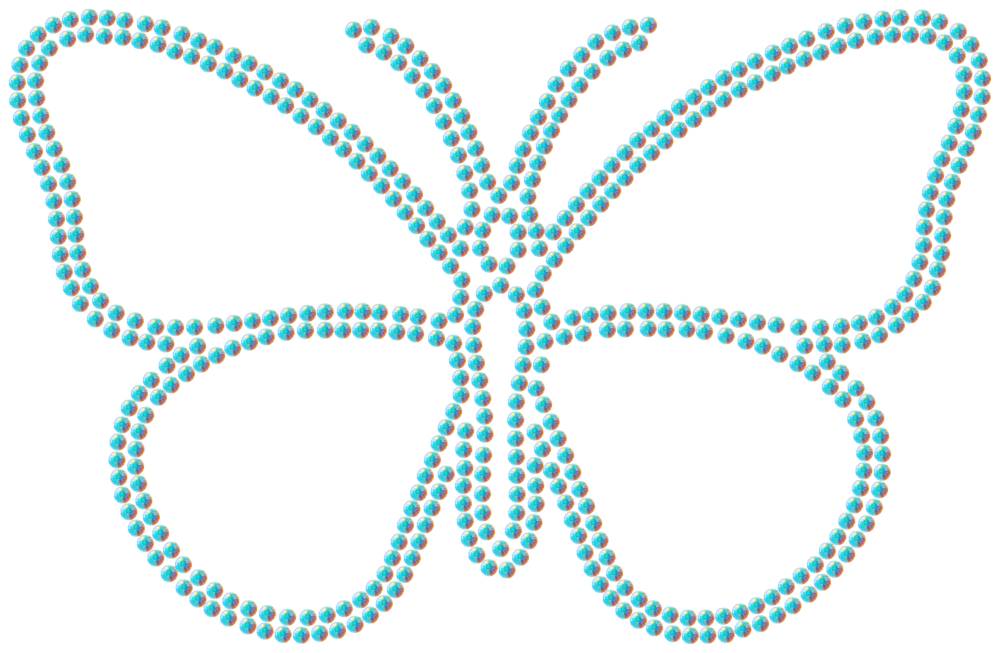 Трафарет Бабочка — RHT_BUTTERFLY1_SS16_CRYSTAL_AB_DMC