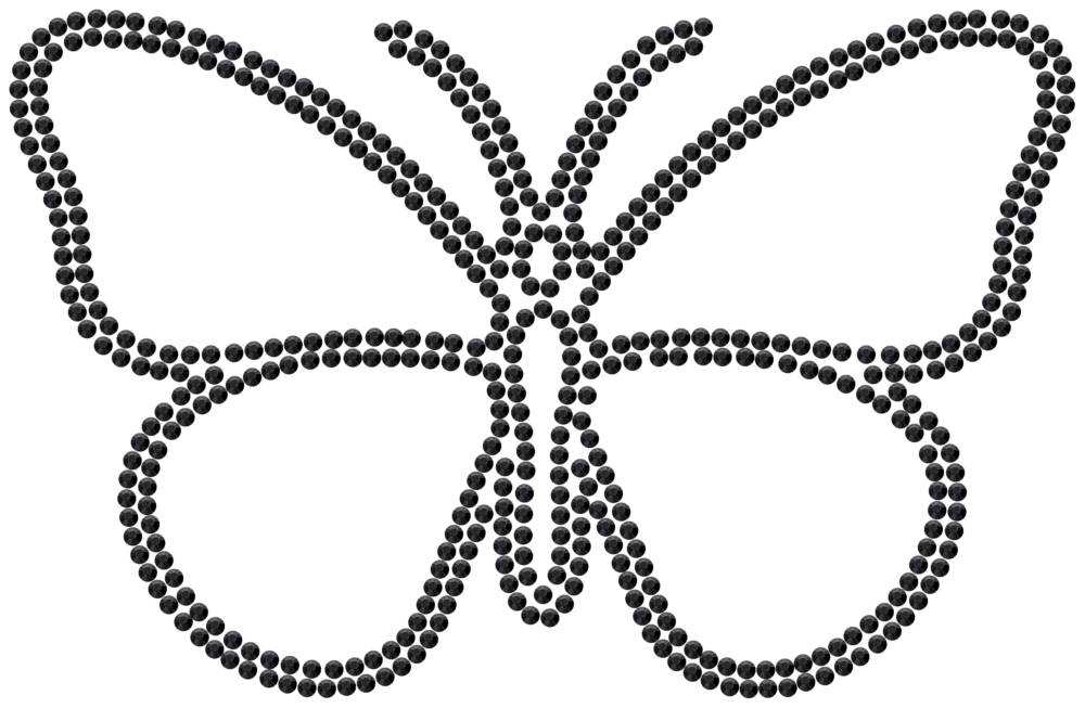 Трафарет Бабочка — RHT_BUTTERFLY1_SS16_JET_BLACK