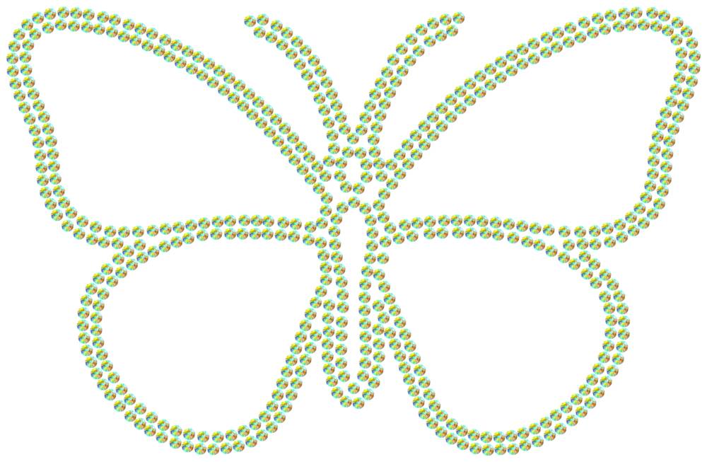Трафарет Бабочка — RHT_BUTTERFLY1_SS20_CRYSTAL_AB