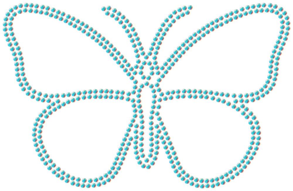 Трафарет Бабочка — RHT_BUTTERFLY1_SS6_CRYSTAL_AB_DMC