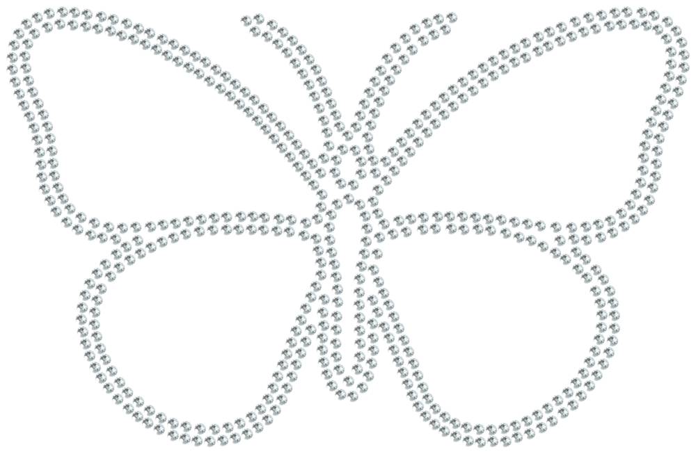 Трафарет Бабочка — RHT_BUTTERFLY1_SS6_CRYSTAL_CLEAR