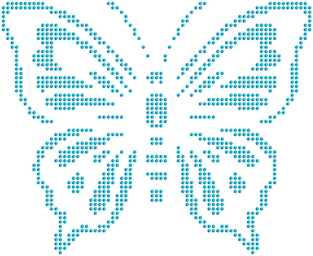 Трафарет Бабочка — RHT_BUTTERFLY2_SS10_AQUAMARINE