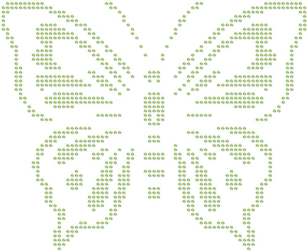Трафарет Бабочка — RHT_BUTTERFLY2_SS10_CRYSTAL_AB