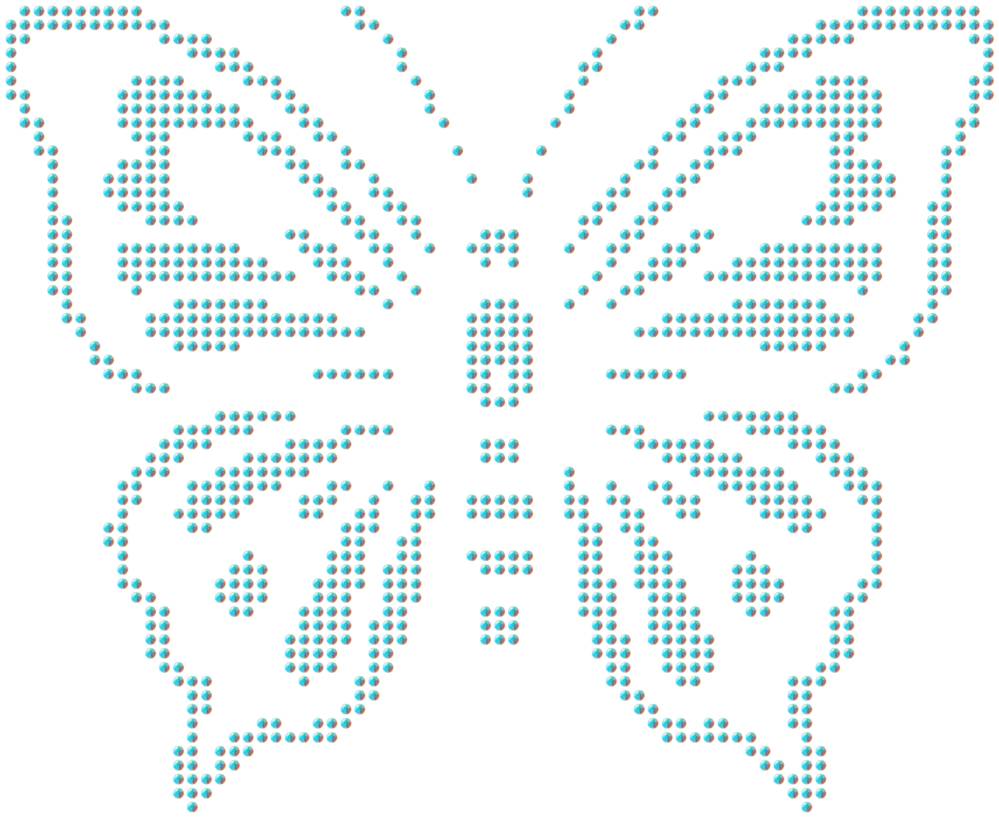 Трафарет Бабочка — RHT_BUTTERFLY2_SS10_CRYSTAL_AB_DMC