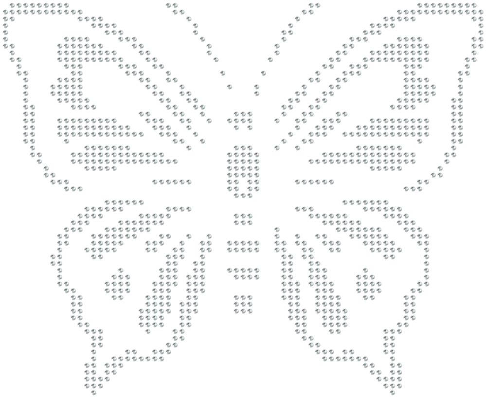 Трафарет Бабочка — RHT_BUTTERFLY2_SS10_CRYSTAL_CLEAR