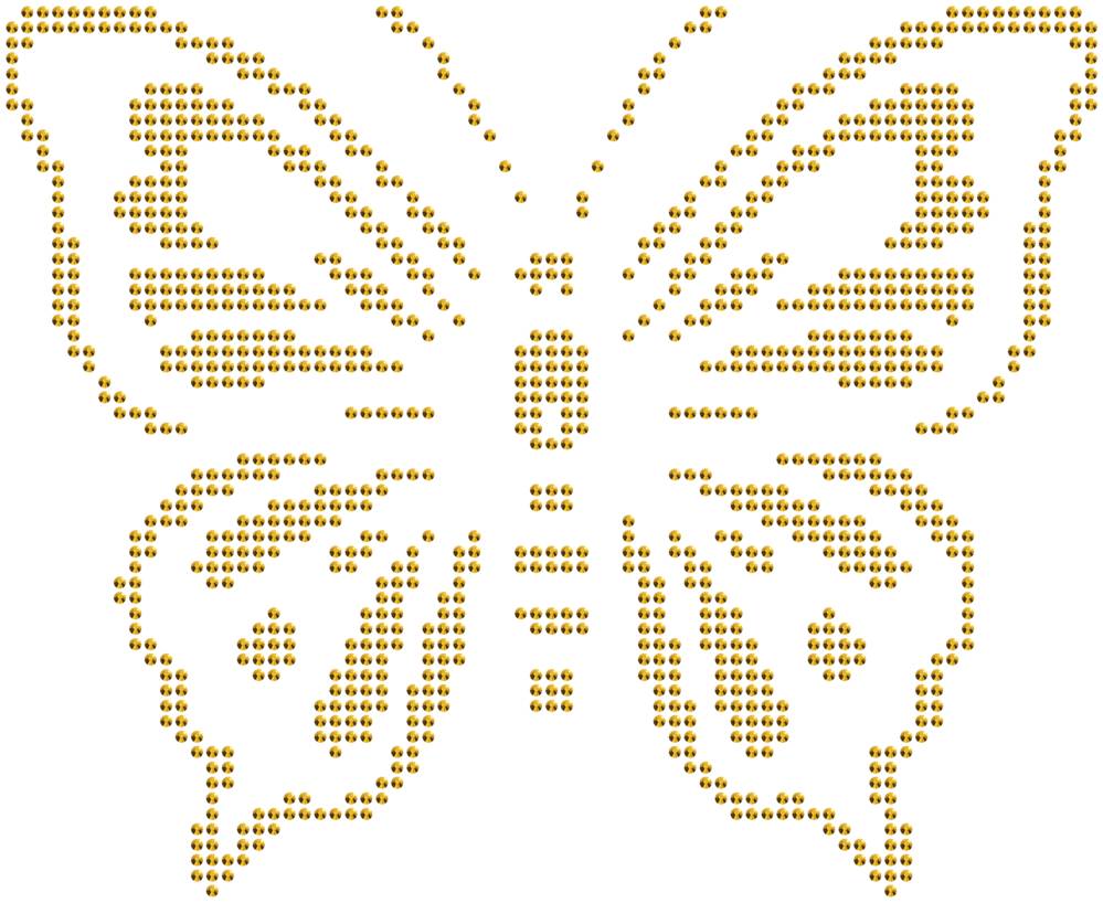 Трафарет Бабочка — RHT_BUTTERFLY2_SS10_GOLD