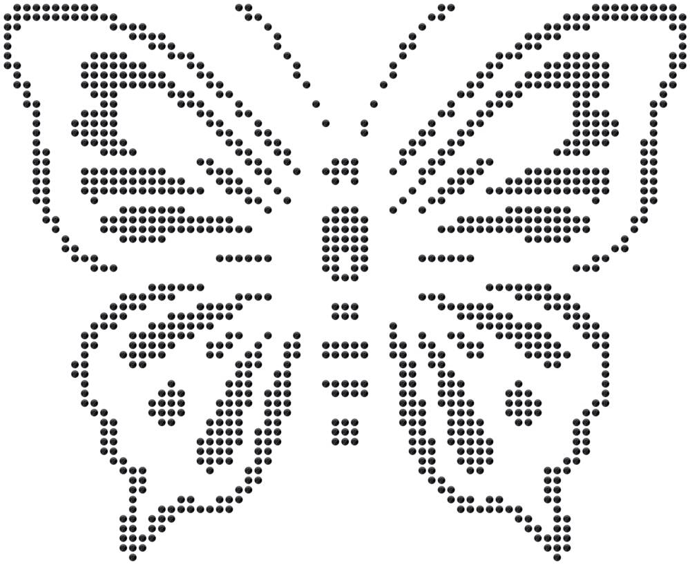 Трафарет Бабочка — RHT_BUTTERFLY2_SS10_JET_BLACK