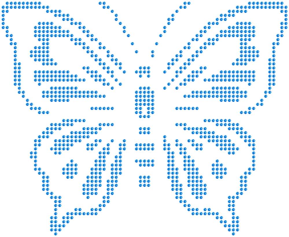 Трафарет Бабочка — RHT_BUTTERFLY2_SS10_LT_SAPPHIRE