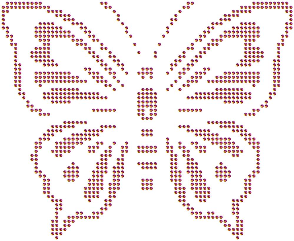 Трафарет Бабочка — RHT_BUTTERFLY2_SS10_RAINBOW