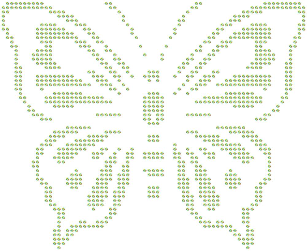 Трафарет Бабочка — RHT_BUTTERFLY2_SS12_CRYSTAL_AB