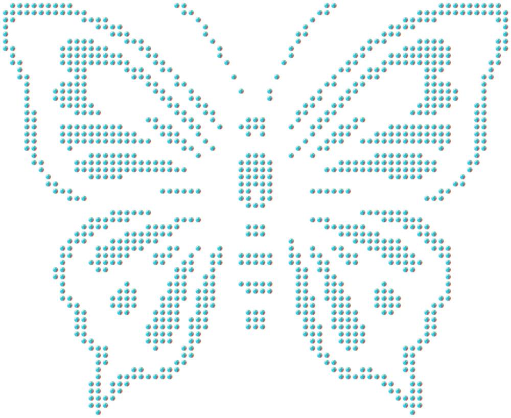 Трафарет Бабочка — RHT_BUTTERFLY2_SS12_CRYSTAL_AB_DMC