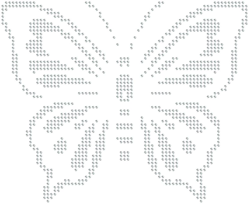 Трафарет Бабочка — RHT_BUTTERFLY2_SS12_CRYSTAL_CLEAR
