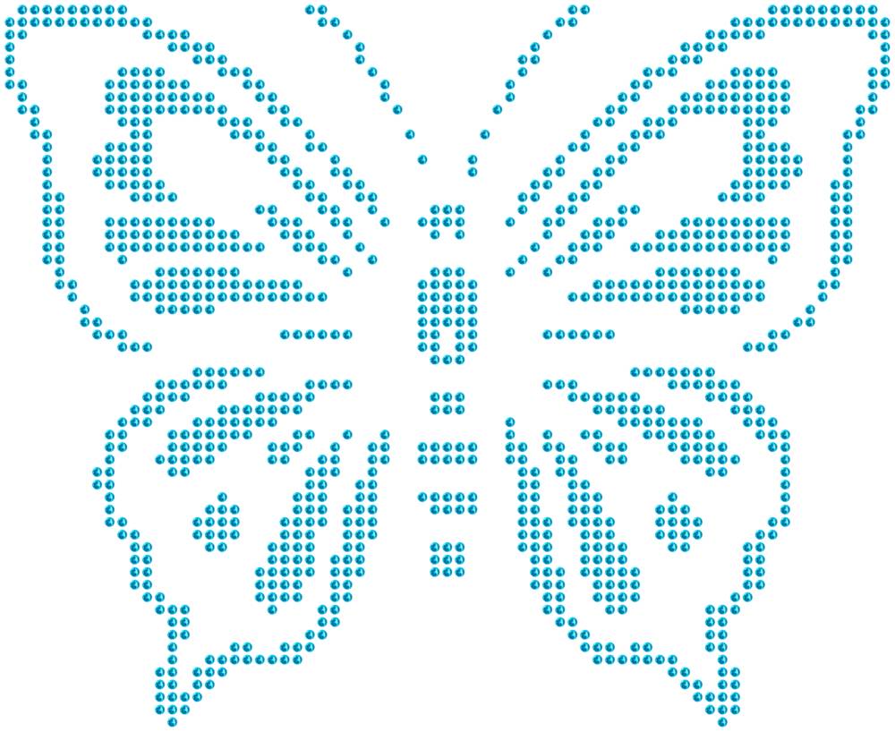 Трафарет Бабочка — RHT_BUTTERFLY2_SS16_AQUAMARINE