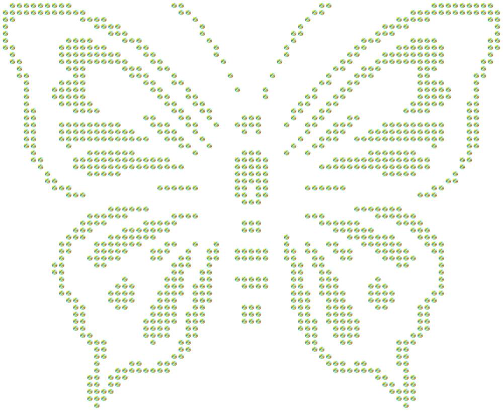 Трафарет Бабочка — RHT_BUTTERFLY2_SS16_CRYSTAL_AB