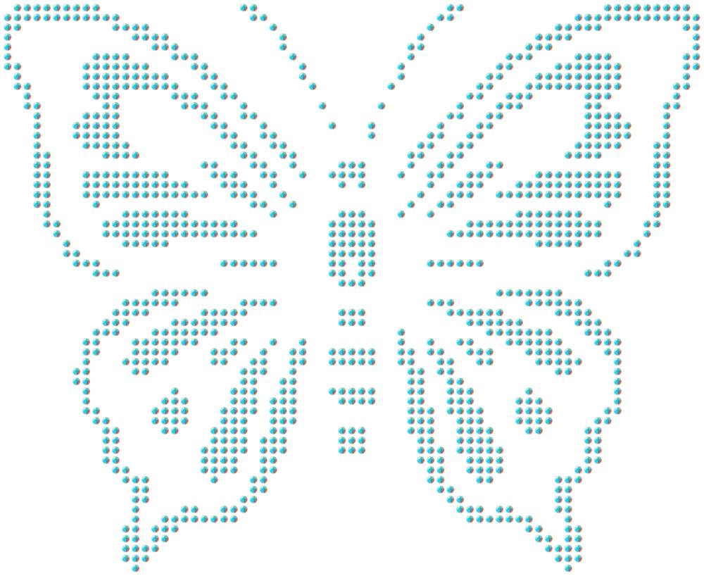 Трафарет Бабочка — RHT_BUTTERFLY2_SS16_CRYSTAL_AB_DMC