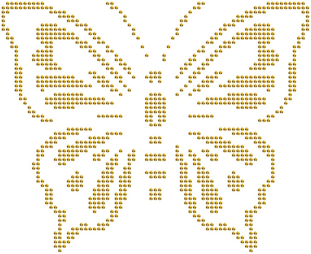 Трафарет Бабочка — RHT_BUTTERFLY2_SS16_GOLD
