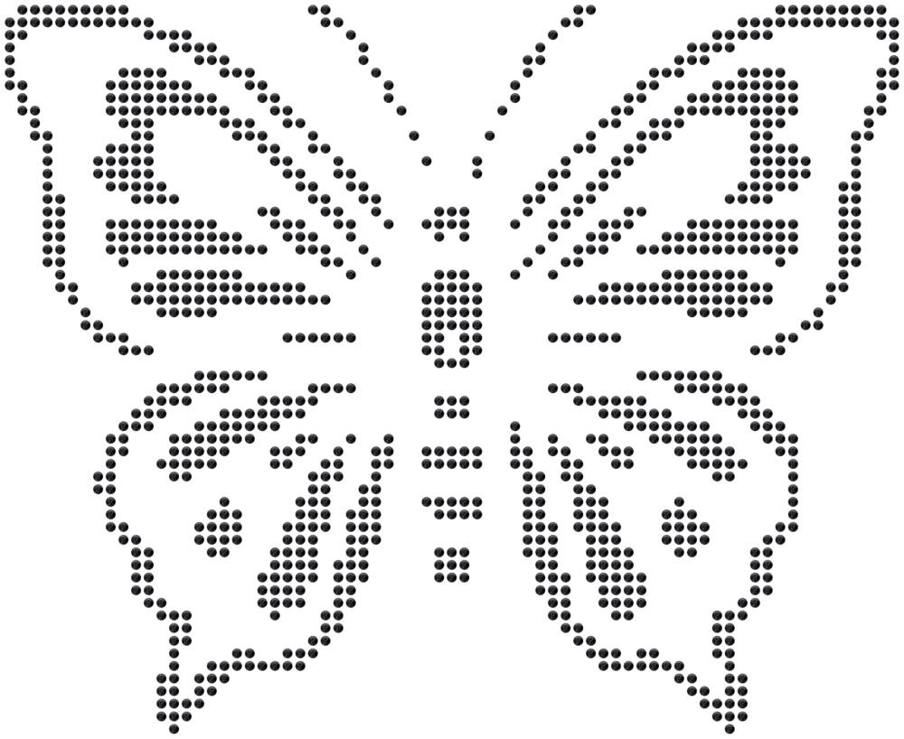 Трафарет Бабочка — RHT_BUTTERFLY2_SS16_JET_BLACK