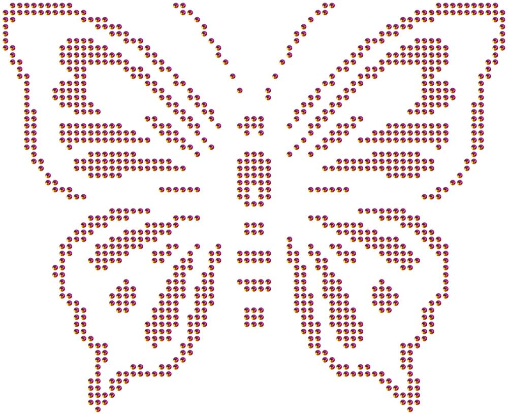 Трафарет Бабочка — RHT_BUTTERFLY2_SS16_RAINBOW