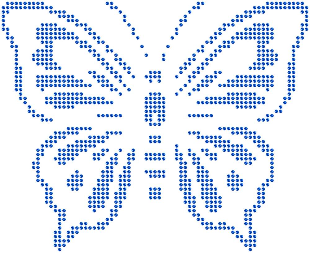 Трафарет Бабочка — RHT_BUTTERFLY2_SS16_SAPPHIRE