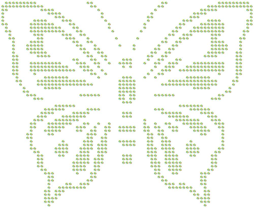Трафарет Бабочка — RHT_BUTTERFLY2_SS20_CRYSTAL_AB