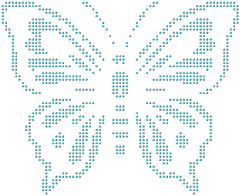 Трафарет Бабочка — RHT_BUTTERFLY2_SS20_CRYSTAL_AB_DMC