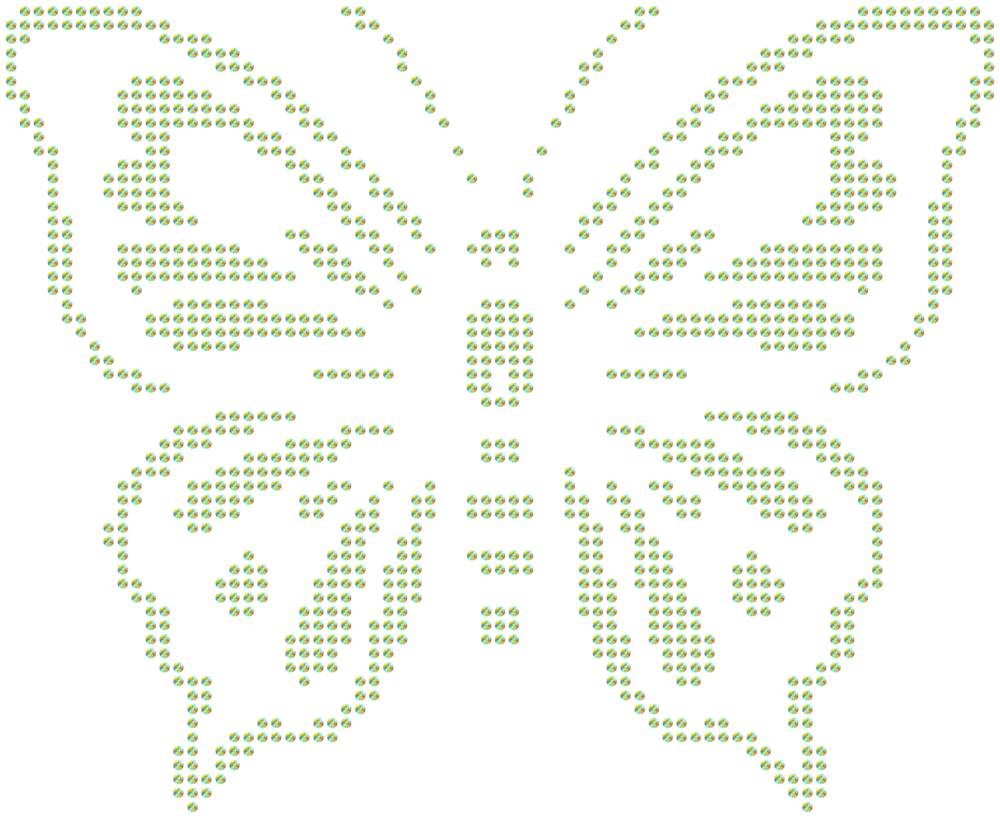 Трафарет Бабочка — RHT_BUTTERFLY2_SS6_CRYSTAL_AB