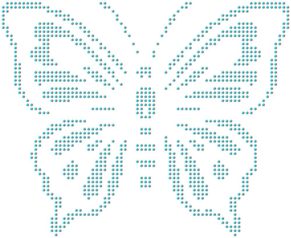 Трафарет Бабочка — RHT_BUTTERFLY2_SS6_CRYSTAL_AB_DMC