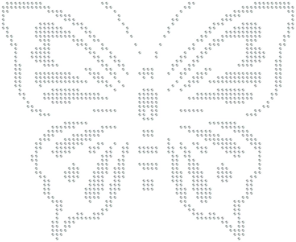Трафарет Бабочка — RHT_BUTTERFLY2_SS6_CRYSTAL_CLEAR