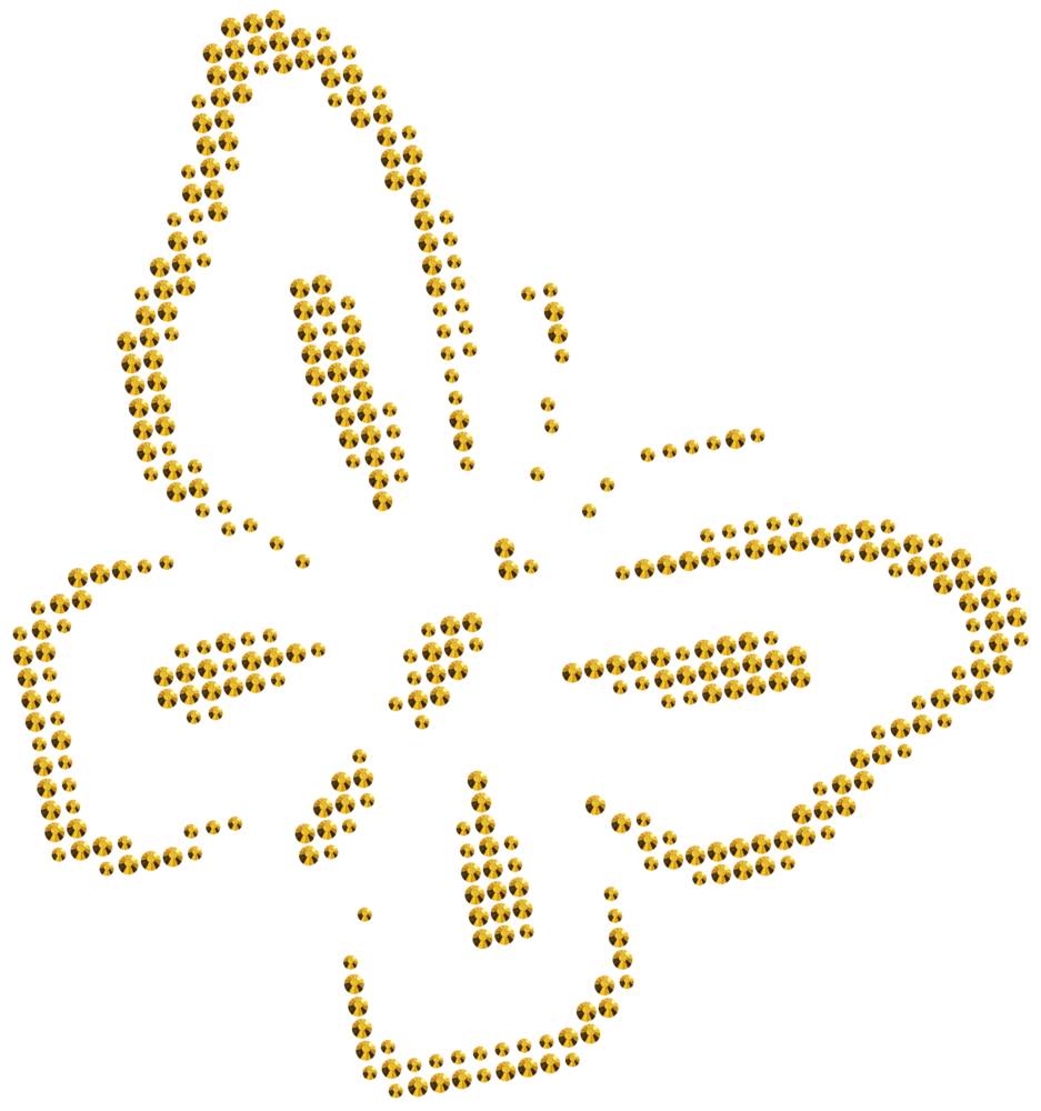 Трафарет Бабочка — RHT_BUTTERFLY3_MULTY_GOLD