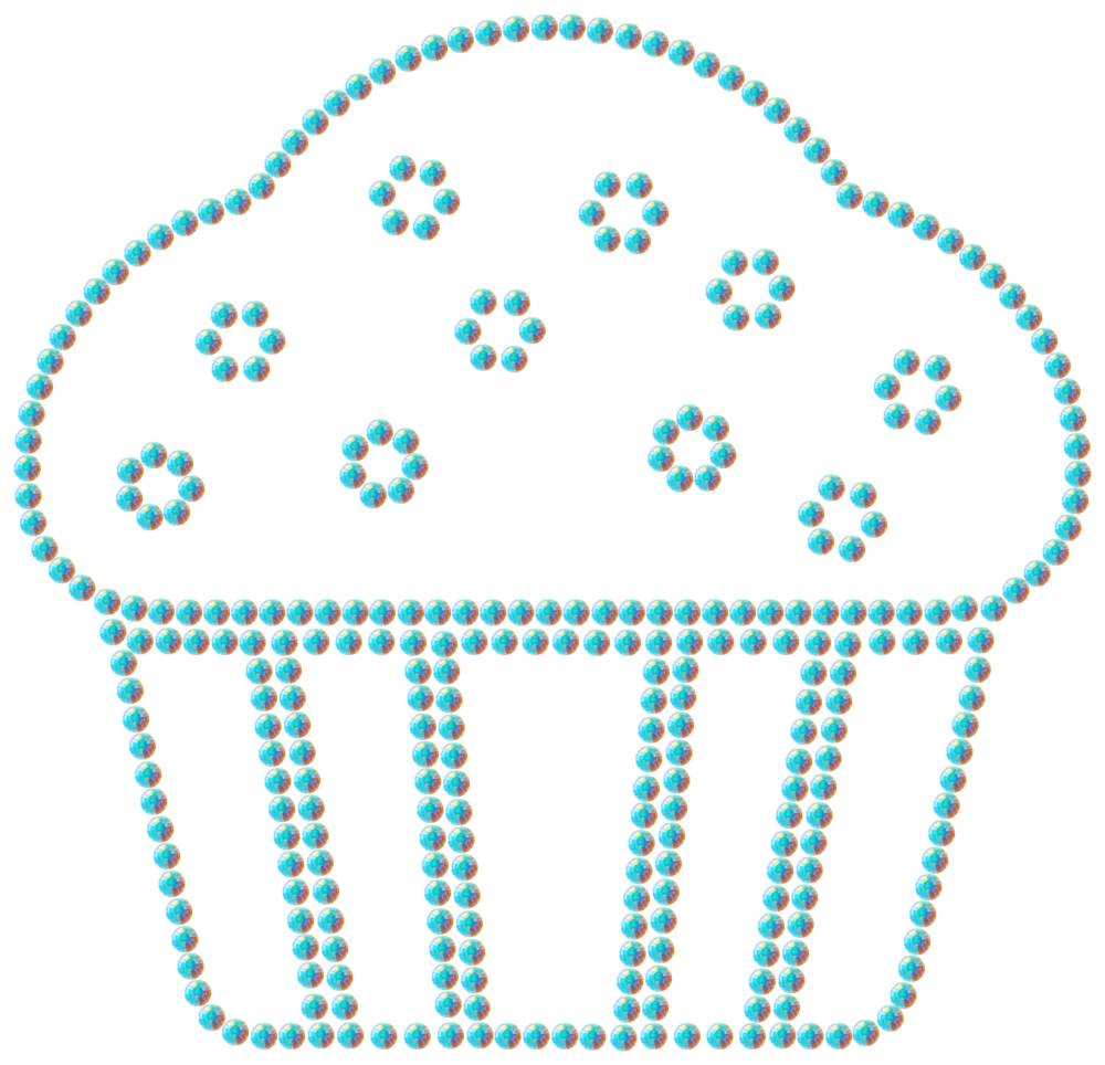 Трафарет Маффин — RHT_CAKE1_SS10_CRYSTAL_AB_DMC