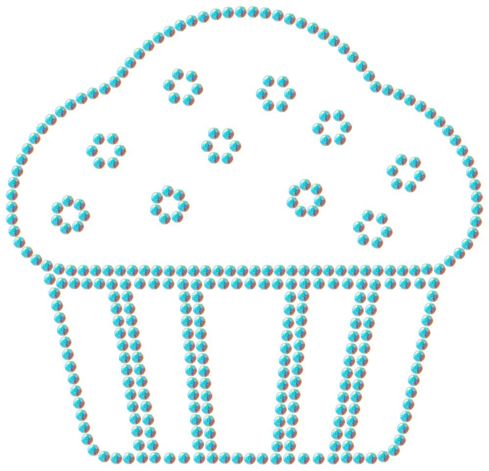 Трафарет Маффин — RHT_CAKE1_SS12_CRYSTAL_AB_DMC