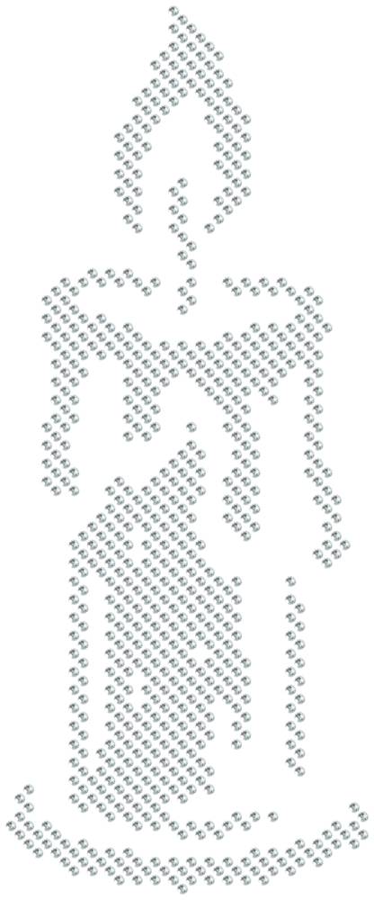 Трафарет Свеча — RHT_CANDLE1_SS10_CRYSTAL_CLEAR