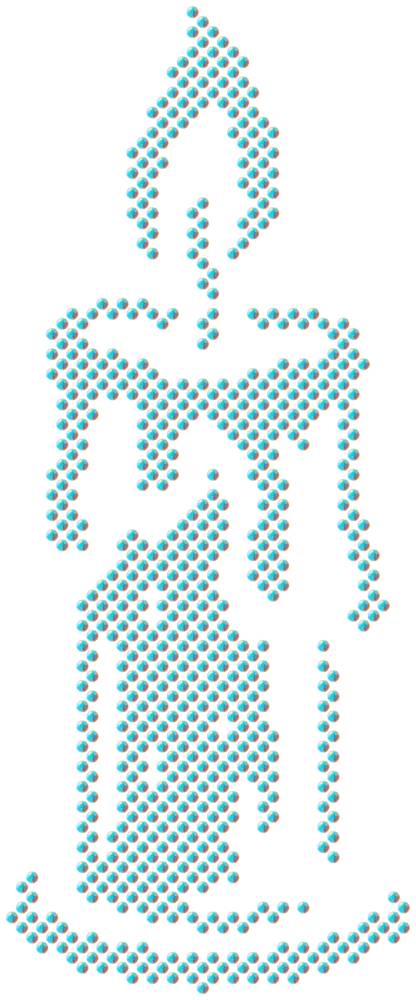 Трафарет Свеча — RHT_CANDLE1_SS16_CRYSTAL_AB_DMC