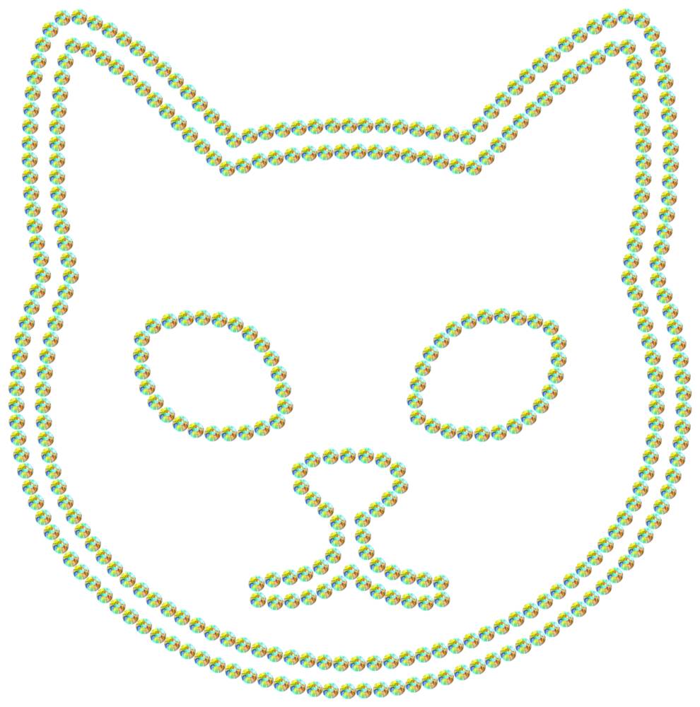 Трафарет Кот — RHT_CAT1_SS10_CRYSTAL_AB