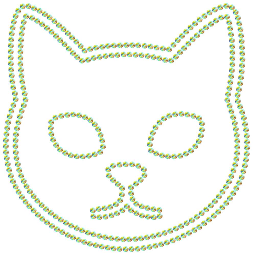 Трафарет Кот — RHT_CAT1_SS12_CRYSTAL_AB