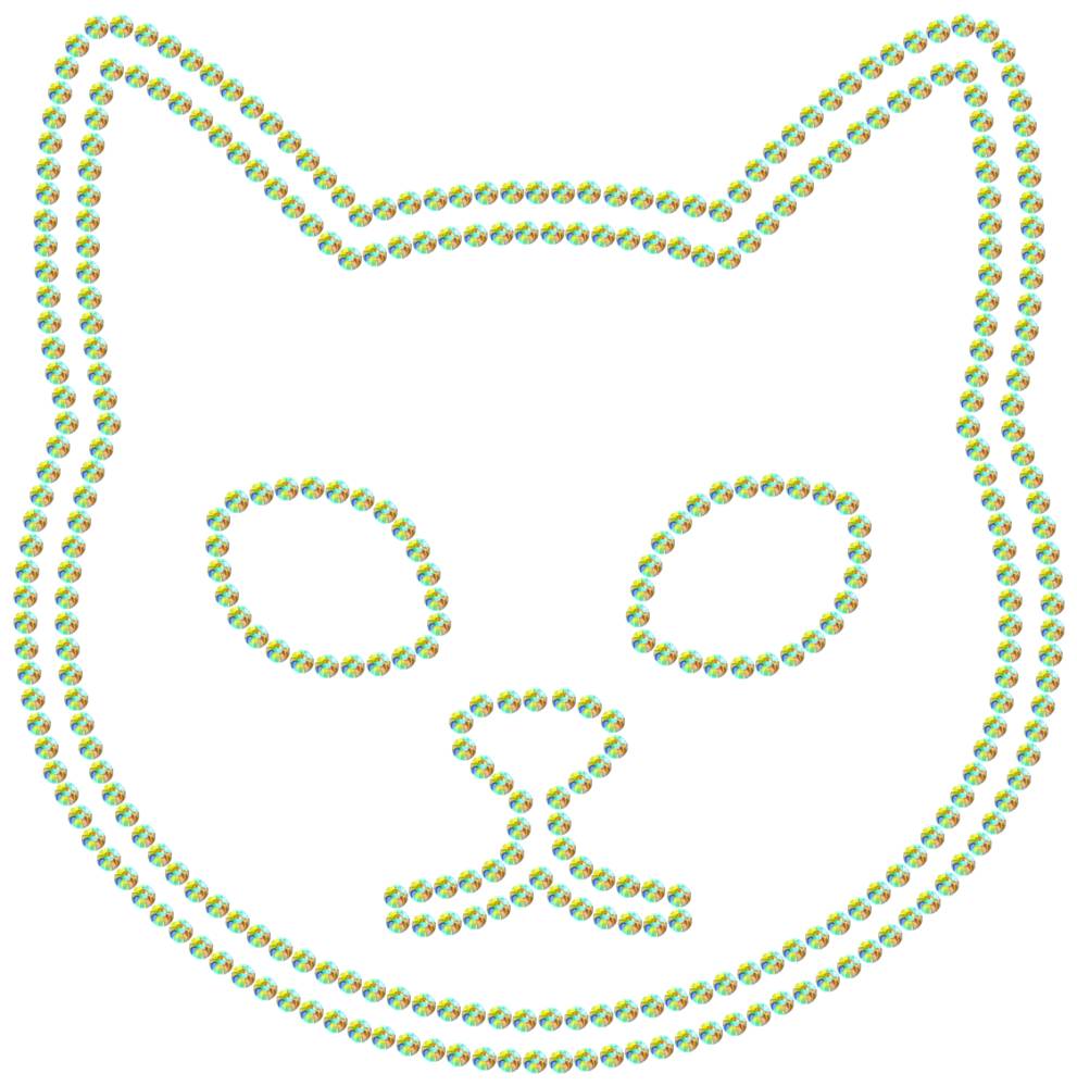 Трафарет Кот — RHT_CAT1_SS6_CRYSTAL_AB